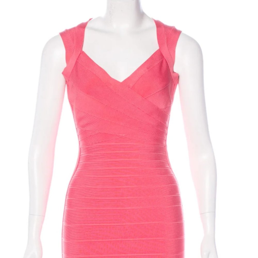 HERVE LEGER Sarai Bandage Dress (Pink)